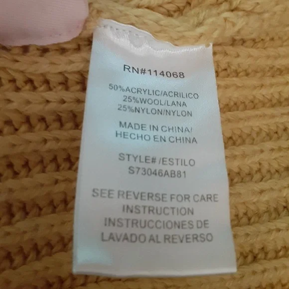 SWEET BABY JAMIE YELLOW OVERSIZED CROPPED TURTLENECK SWEATER SIZE M - Picture 4 of 4